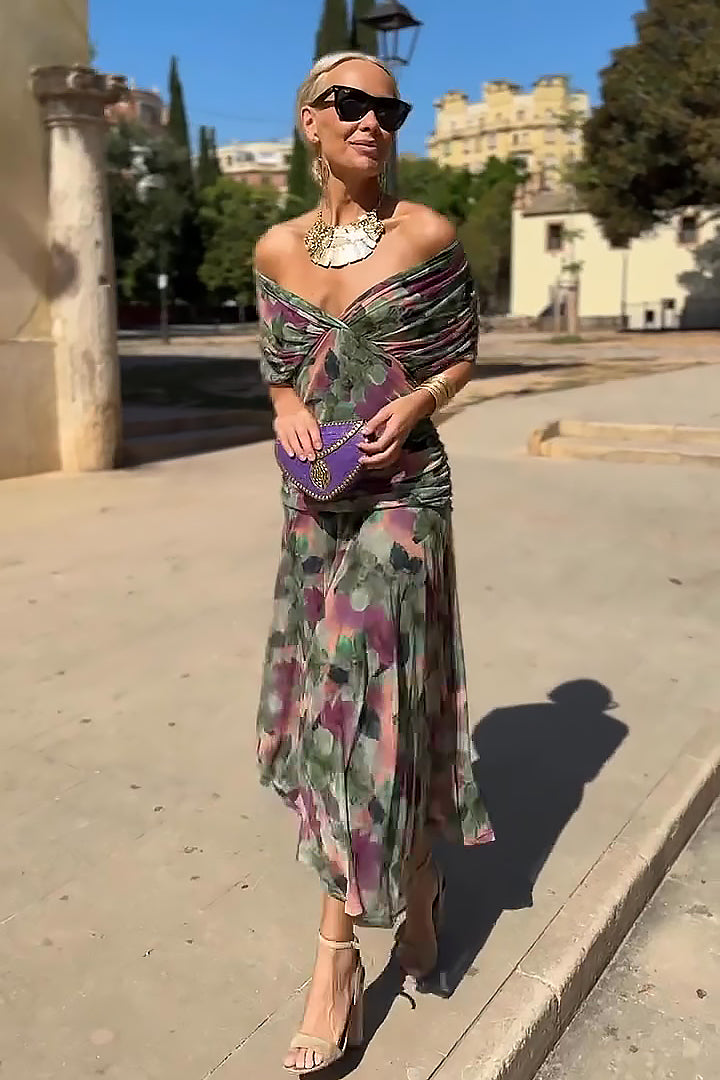 Fenwick Draped Evening Dress alternate view