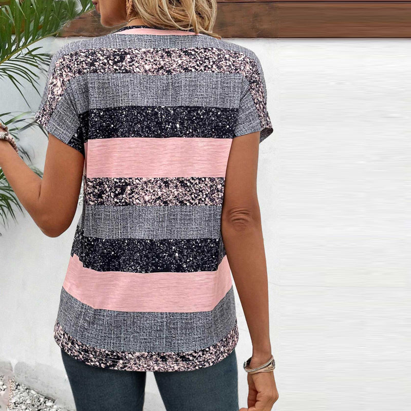 CLARA CASUAL STRIPED BLOUSE alternate view