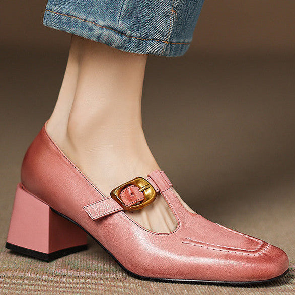 Marlowe Leather Mary Jane Heels alternate view