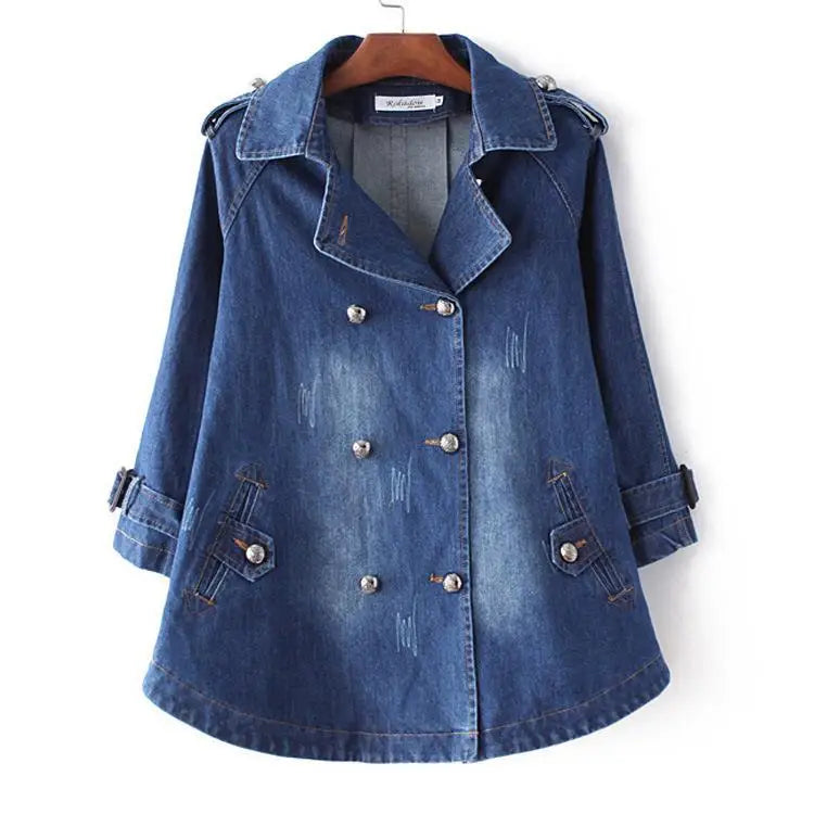 Everyday Denim Cape Coat alternate view