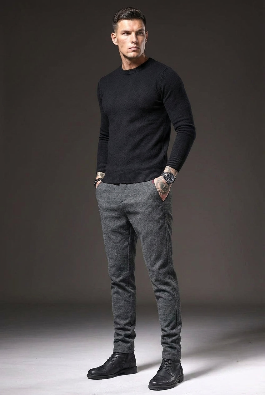 Luca Slim Fit Pants - Light Grey alternate view