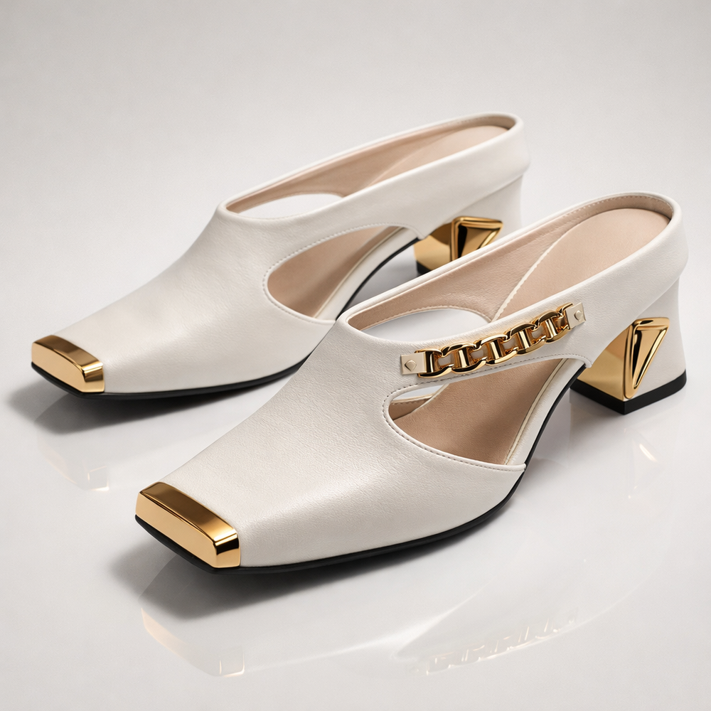 ELLIS GILDED BLOCK HEELS alternate view