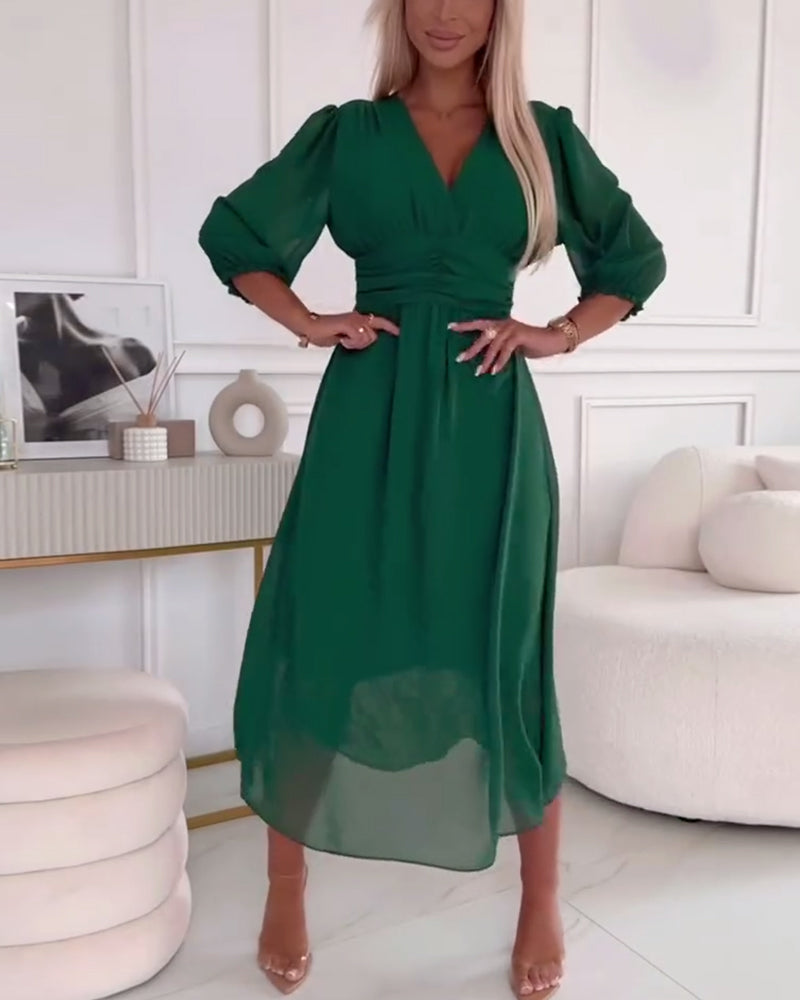 MIRA WAISTED MIDI DRESS alternate view