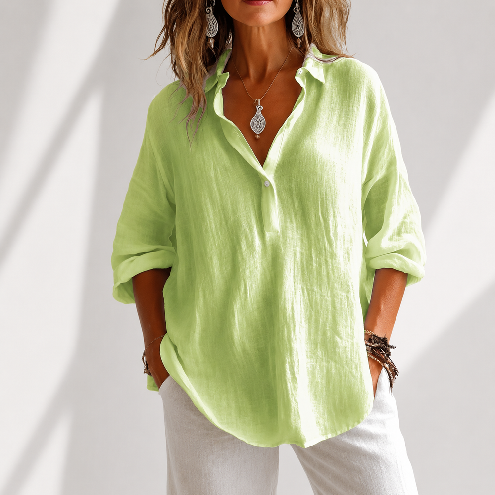 Kensington Cotton Linen Blouse alternate view