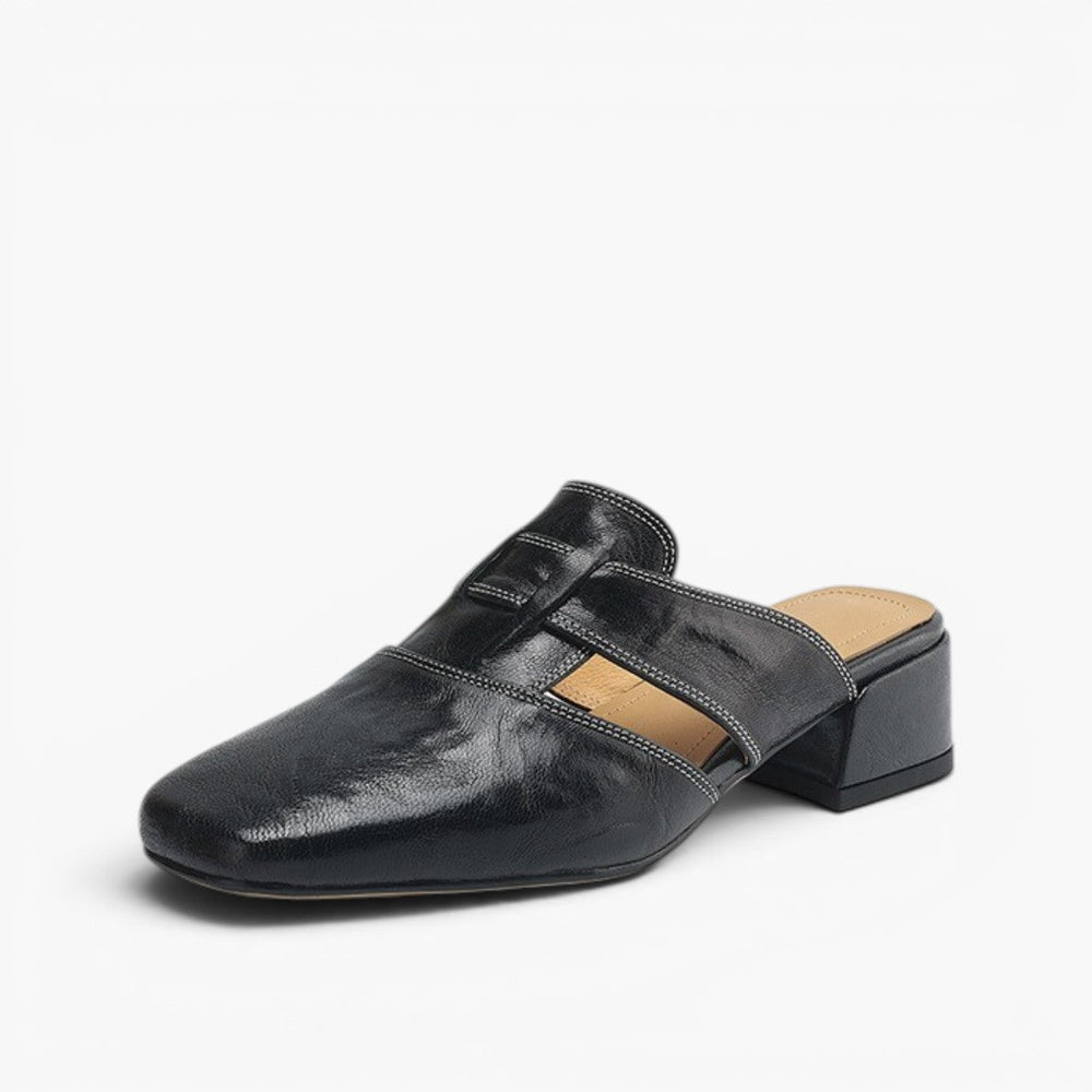 Lawson Square-Toe Leather Mules alternate view