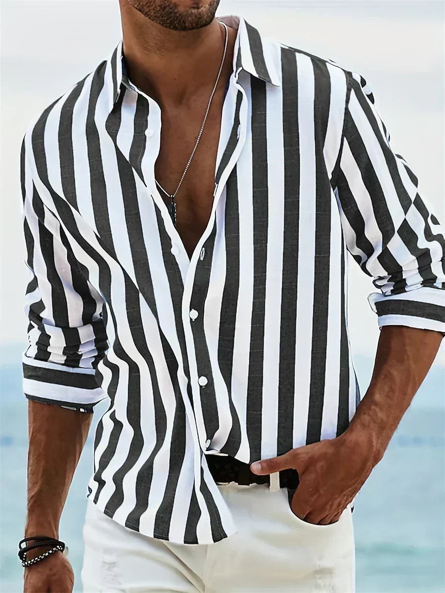 Leonard | Striped Summer Shirt alternate view