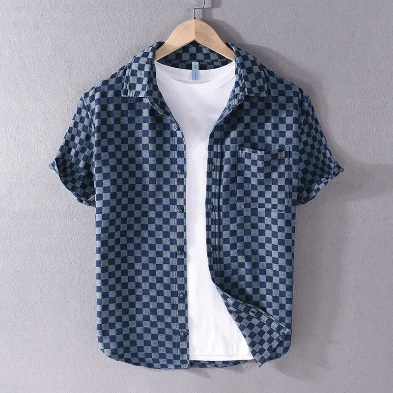 MASON CHECKERED DENIM SHIRT alternate view