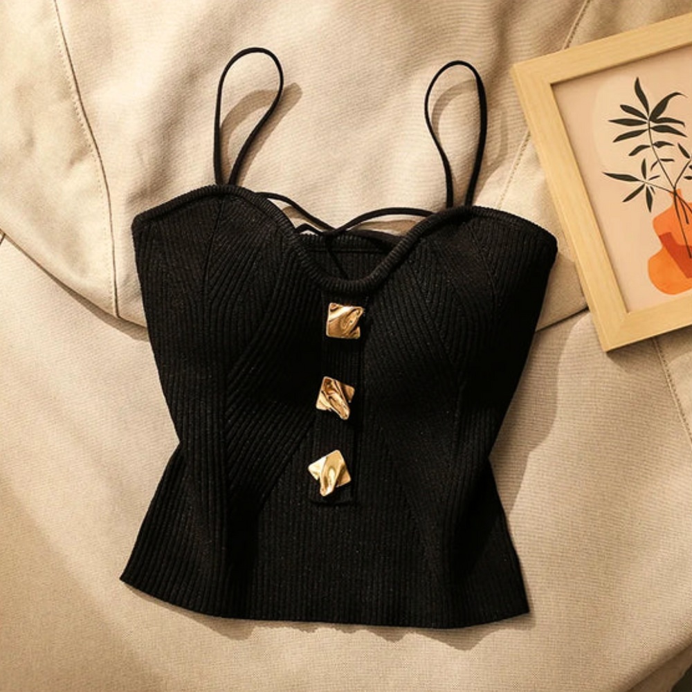 ELENA RIBBED CORSET TOP alternate view