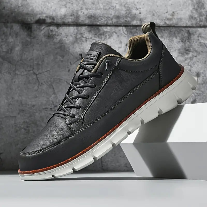 Leo Crafted Leather Trainers alternate view