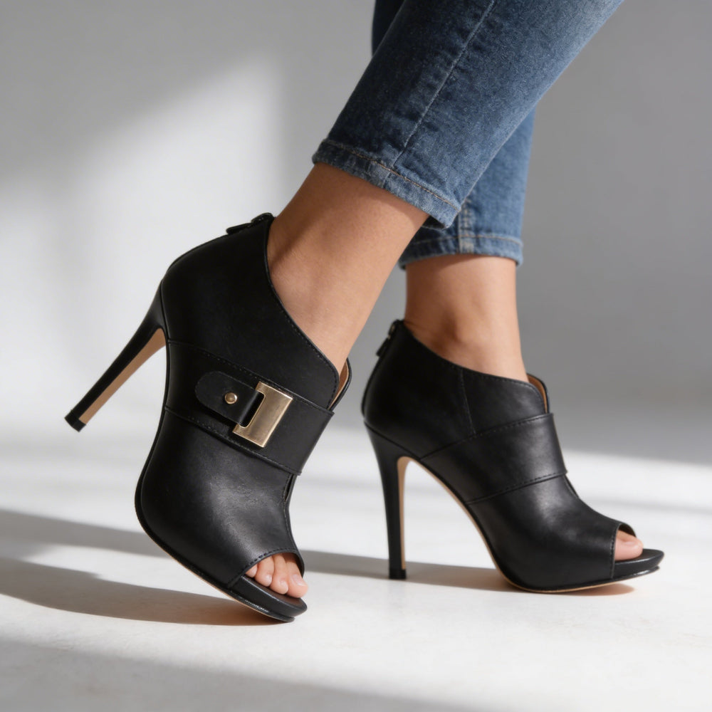 Ellis Open-Toe Buckle Heels alternate view