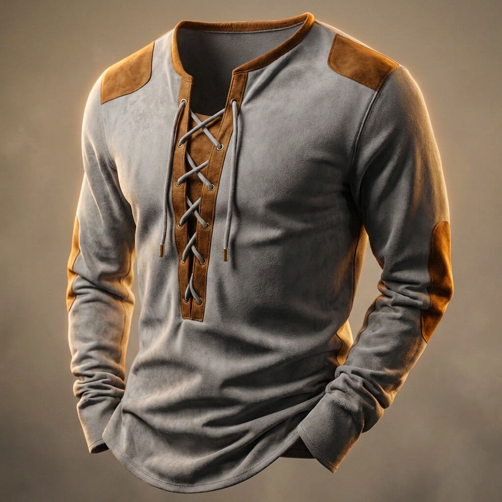 Hutton Textured Henley Shirt alternate view