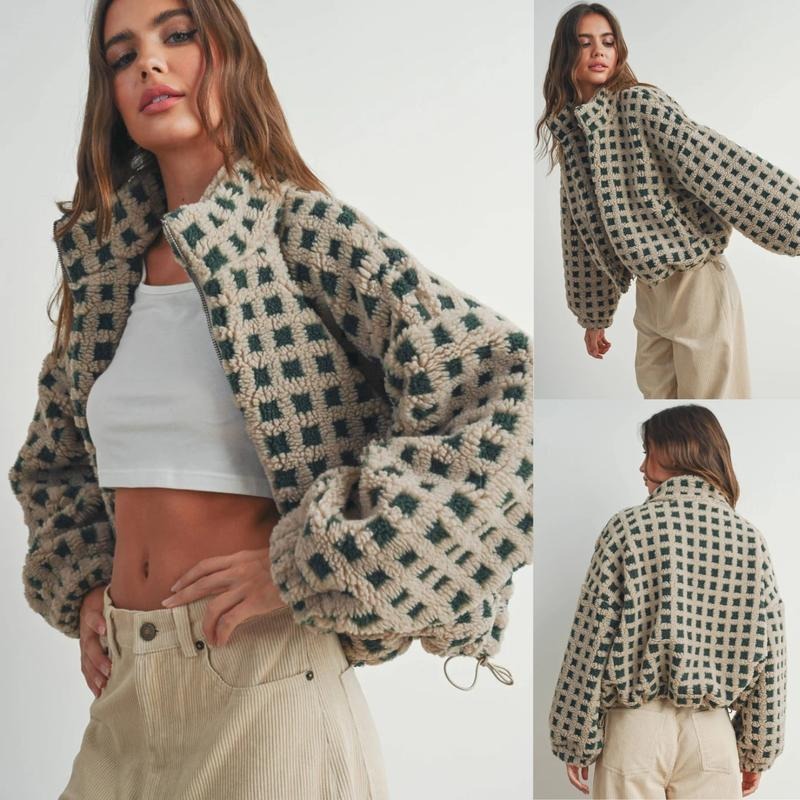 Vivienne Check Sherpa Jacket alternate view
